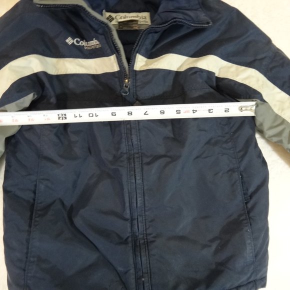 COLUMBIA VERTEX YOUTH SIZE 8 JACKET BLUE AND TWO TONE GREY - Picture 3 of 5